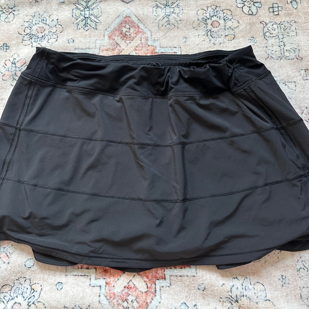 Lululemon Pace Rival Skort Black Size 18 Athletic Skirt - Golf and Pickleball